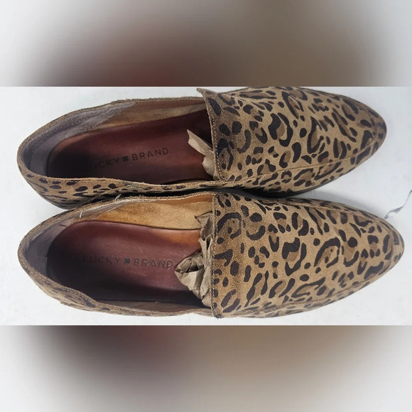 Lucky Brand Women's leopard Print Brogan Leather Loafers Size 8 - Picture 8 of 15